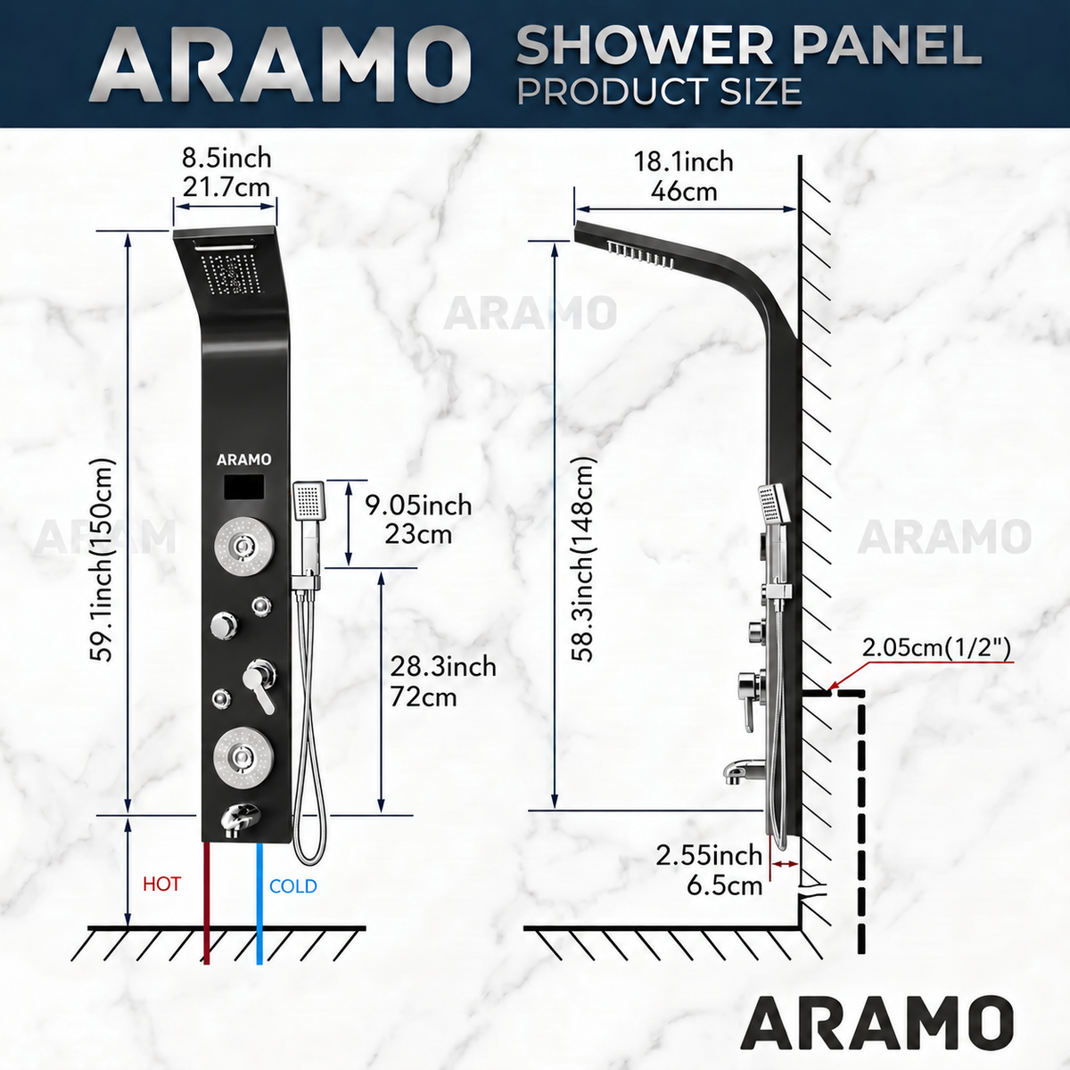 Shower Panel - Flow