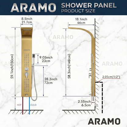 Shower Panel - Wave