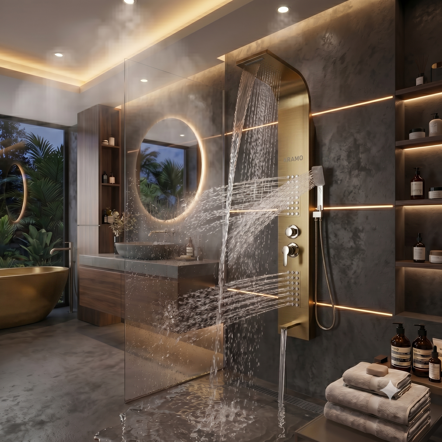 Shower Panel - Wave