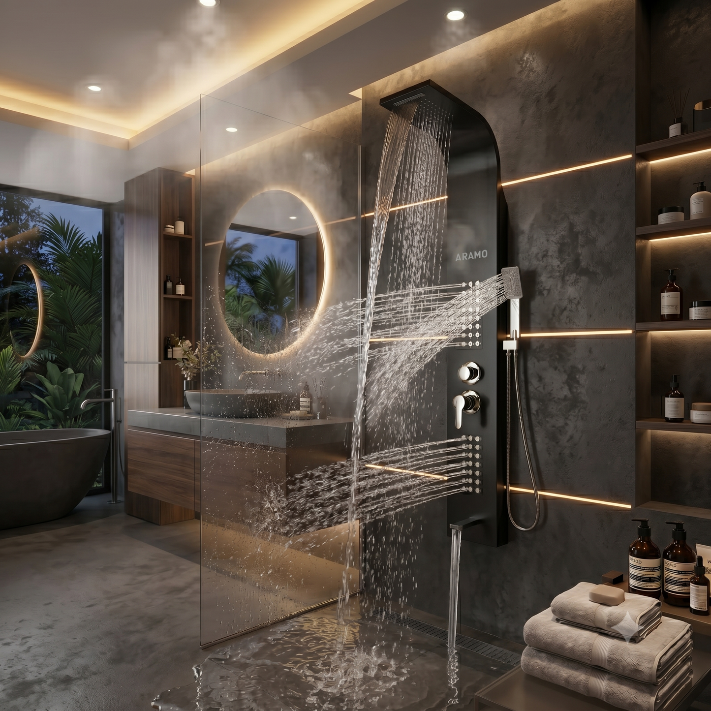 Shower Panel - Wave