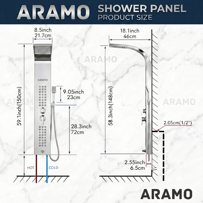 Shower Panel - Wave