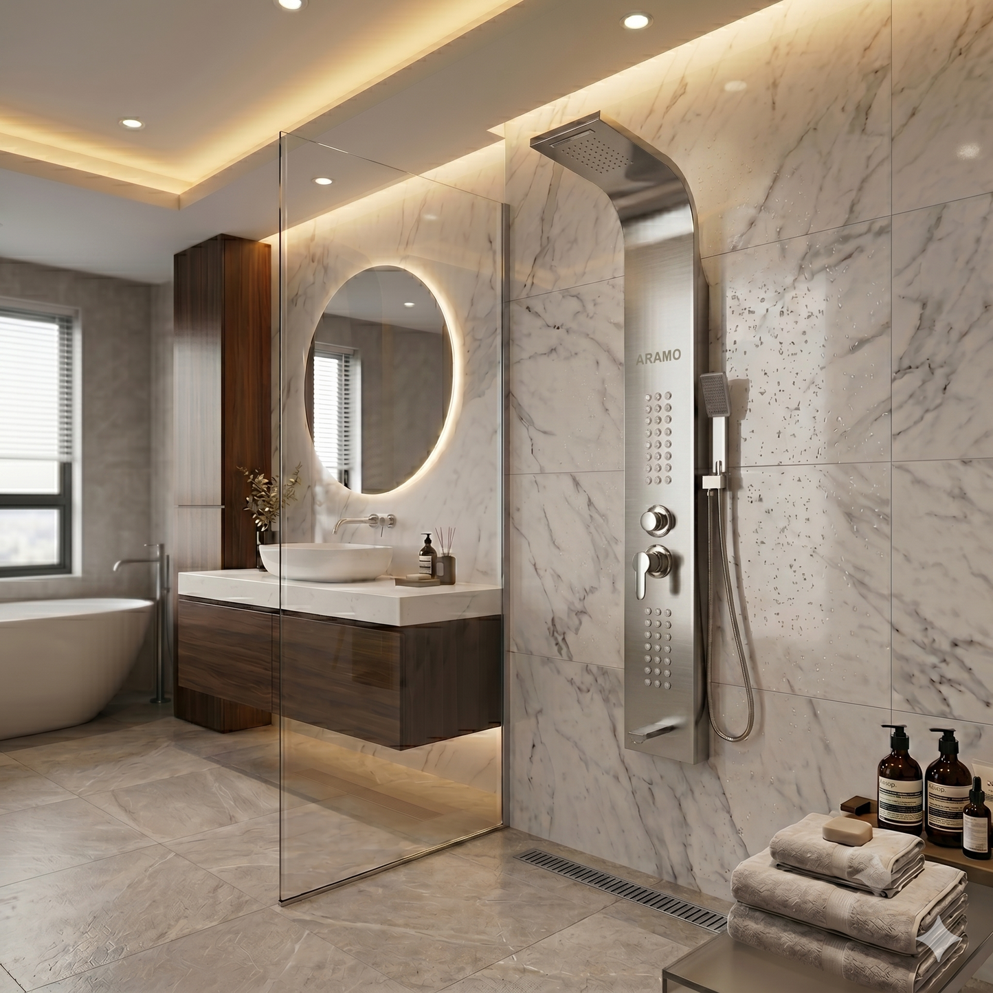 Shower Panel - Wave