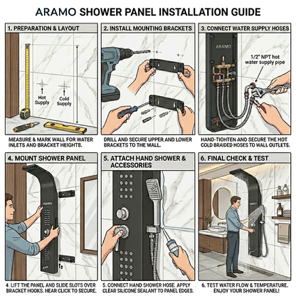 Shower Panel - Wave