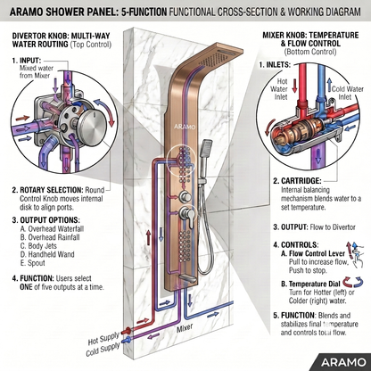 Shower Panel - Wave