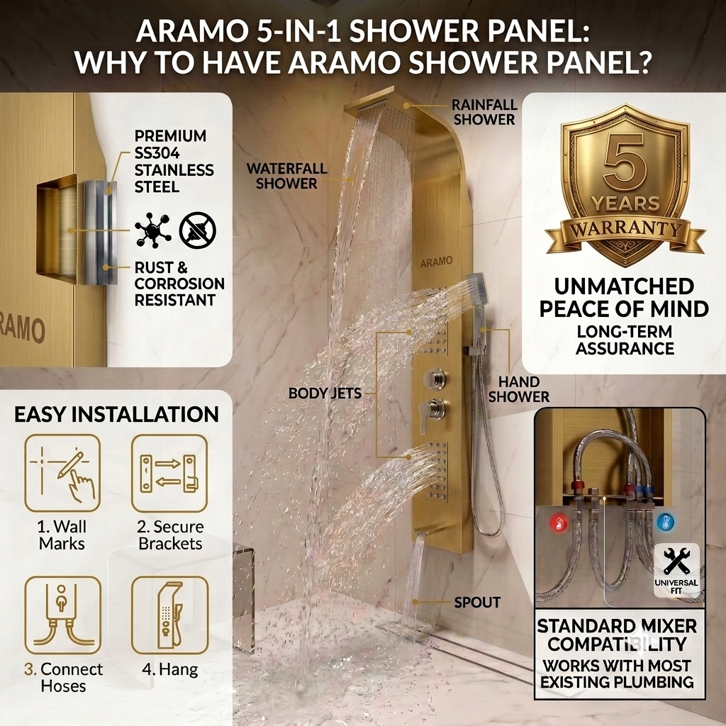 Shower Panel - Wave