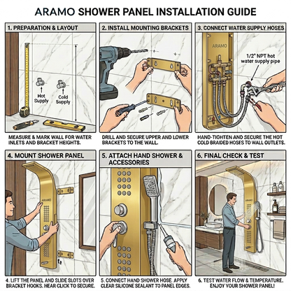 Shower Panel - Wave