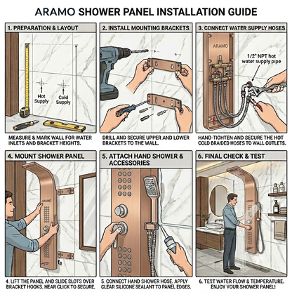 Shower Panel - Wave