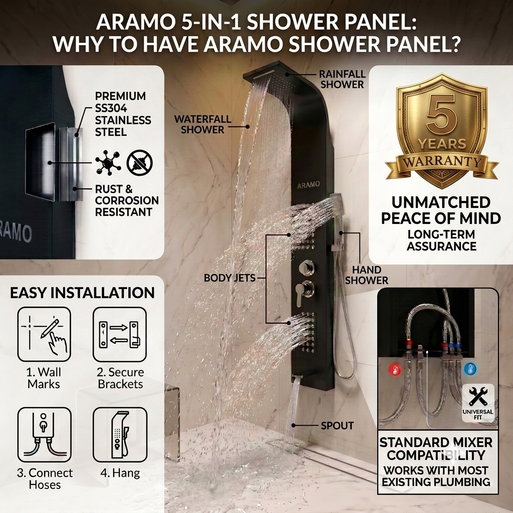 Shower Panel - Wave