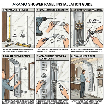 Shower Panel - Wave