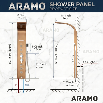 Shower Panel - Wave